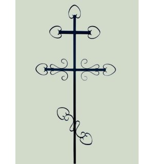 Крест металлический на могилу №1