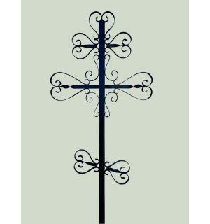 Крест металлический на могилу №2