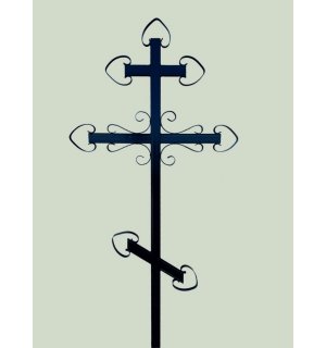 Крест металлический на могилу №3