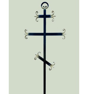 Крест металлический на могилу №4