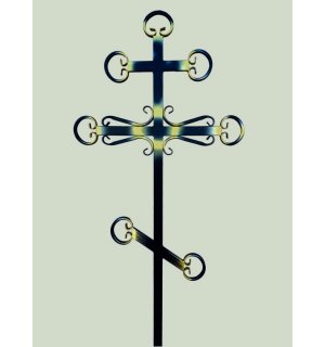 Крест металлический на могилу №5