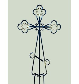 Крест металлический на могилу №9