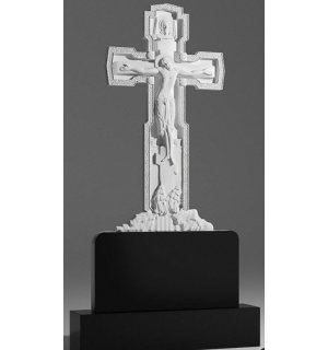 Резной памятник из гранита Иисус, крест