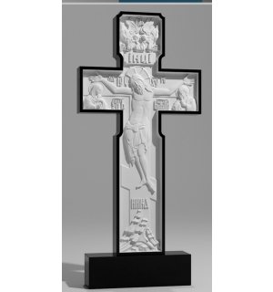 Резной памятник на могилу православный крест модель 51