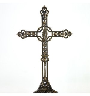 Крест литой чугунный КС 6 Богородица