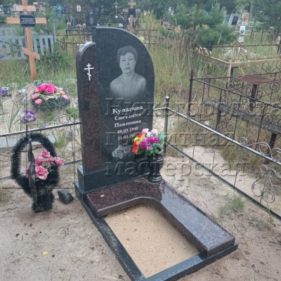 Установка комбинированного гранитного памятника №07-3