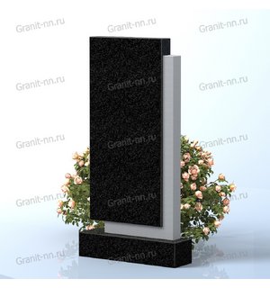 Вертикальный памятник из гранита (с парящей стелой)