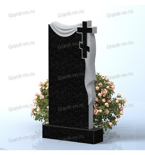 Вертикальный памятник из гранита (С плащаницей)