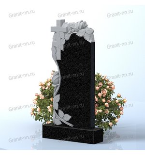 Вертикальный памятник из гранита (Вечная Роза)