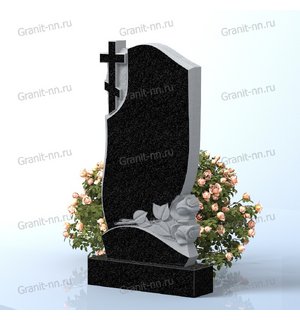 Вертикальный памятник из гранита (Душа в небо)