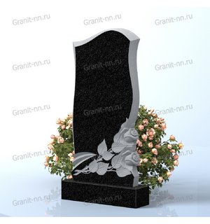 Вертикальный памятник из гранита (Там, где память — смерти нет)