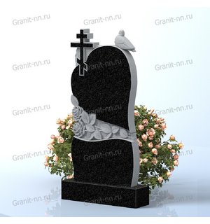 Вертикальный памятник из гранита (Последнее прости)