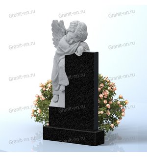 Вертикальный памятник из гранита (Спящий Ангелочик)