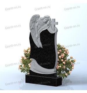 Вертикальный памятник из гранита (Скорбящая)