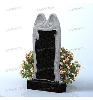 Вертикальный памятник из гранита (Тихая пристань)