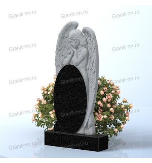Вертикальный памятник из гранита (Чистый Ангел)