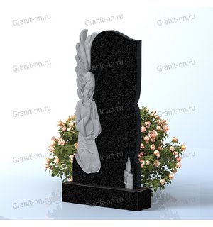 Вертикальный памятник из гранита (Молитва)
