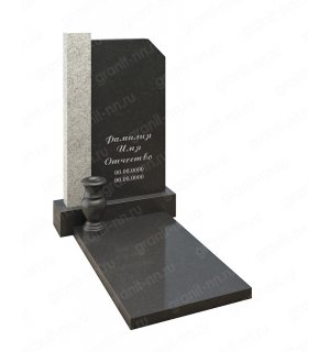 Комбинированный памятник из габбро диабаза