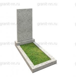 Классический вертикальный памятник из мансуровского гранита